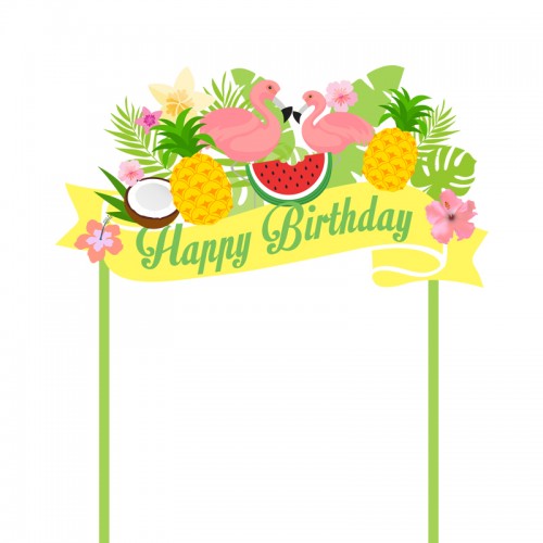 Summer Tropical Cake Topper